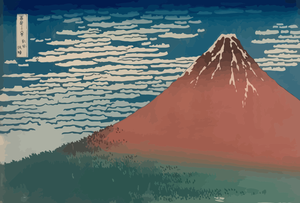 Red Fuji - Katsushika Hokusai