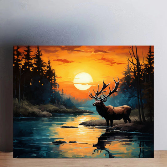 Deer At Sunset