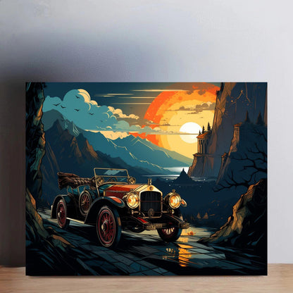 Classic Car In Mountains